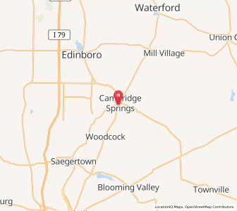 Map of 16403, Pennsylvania