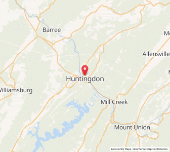 Map of 16652, Pennsylvania