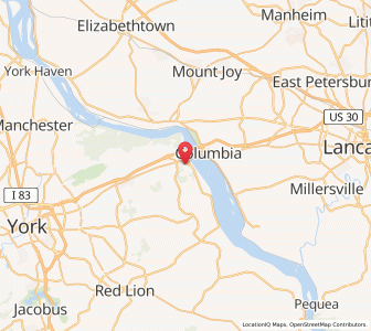 Map of 17368, Pennsylvania