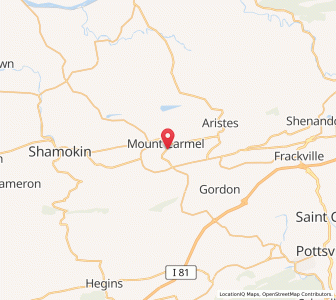 Map of 17851, Pennsylvania