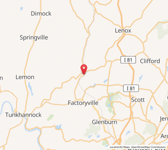 Map of 18446, Pennsylvania