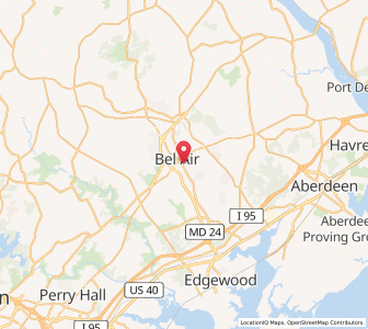 Map of 21014, Maryland