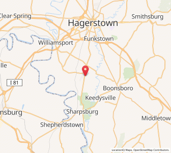 Map of 21733, Maryland