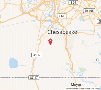 Map of 23320, Virginia