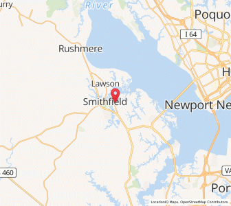 Map of 23430, Virginia