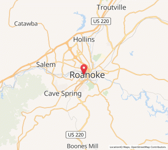Map of 24012, Virginia
