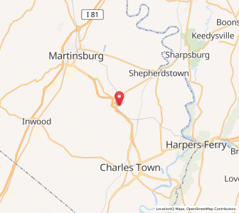 Map of 25430, West Virginia