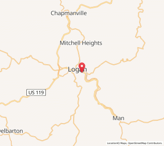 Map of 25601, West Virginia