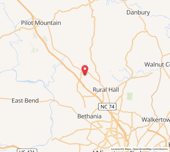 Map of 27021, North Carolina