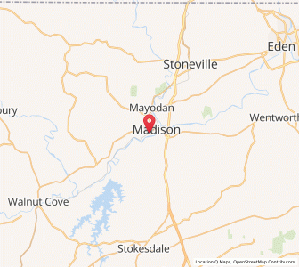 Map of 27025, North Carolina