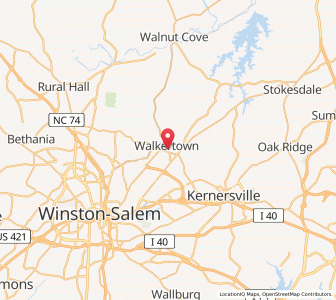 Map of 27051, North Carolina