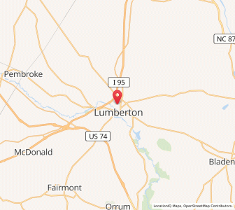 Map of 28360, North Carolina