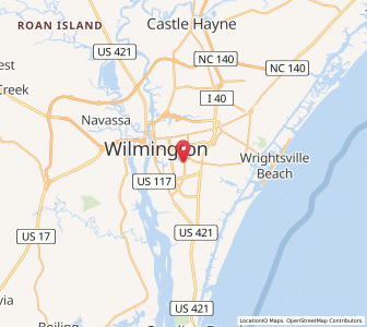 Map of 28403, North Carolina