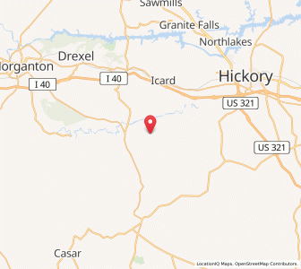 Map of 28612, North Carolina