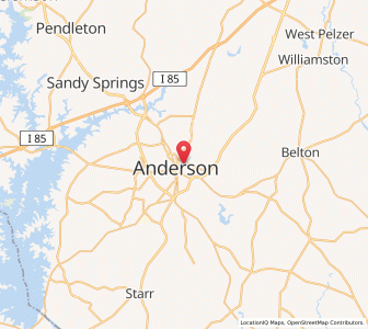 Map of 29626, South Carolina