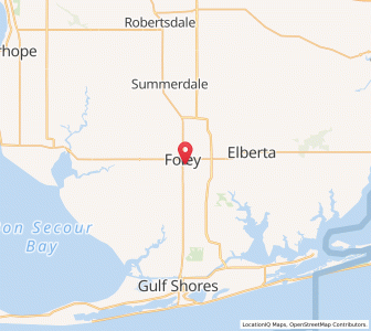 Map of 36535, Alabama