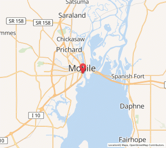 Map of 36604, Alabama