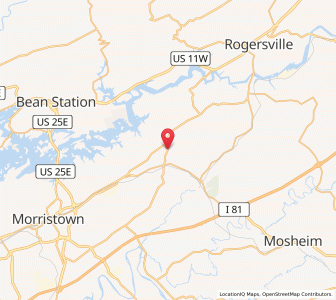 Map of 37891, Tennessee