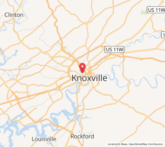 Map of 37915, Tennessee