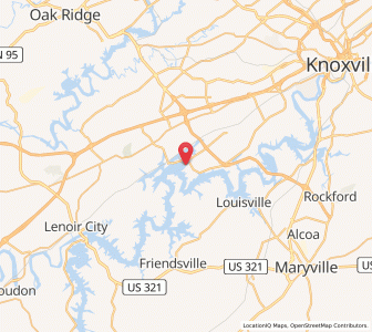 Map of 37922, Tennessee