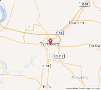 Map of 38024, Tennessee