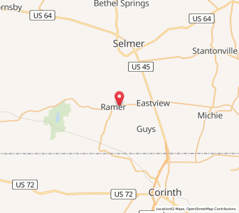 Map of 38367, Tennessee