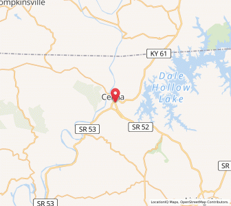 Map of 38551, Tennessee