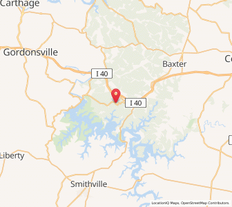 Map of 38582, Tennessee