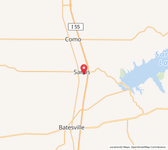 Map of 38666, Mississippi