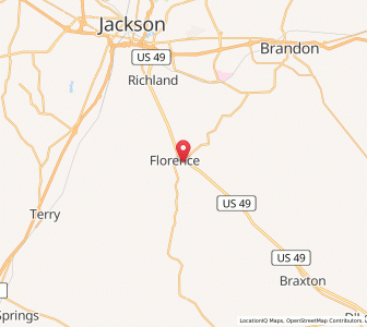 Map of 39073, Mississippi