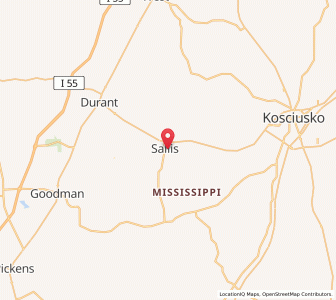 Map of 39160, Mississippi
