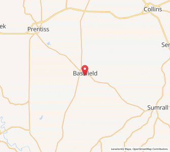 Map of 39421, Mississippi