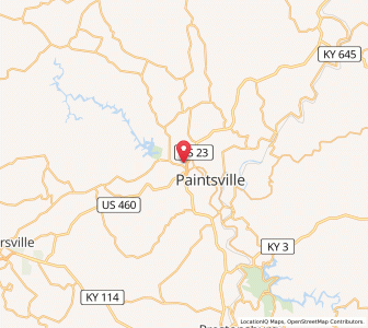 Map of 41256, Kentucky