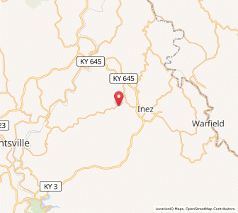 Map of 41262, Kentucky