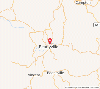 Map of 41311, Kentucky