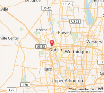 Map of 43017, Ohio