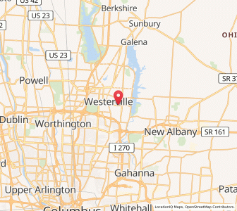 Map of 43081, Ohio