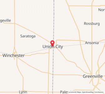 Map of 47390, Indiana