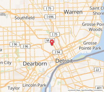 Map of 48201, Michigan