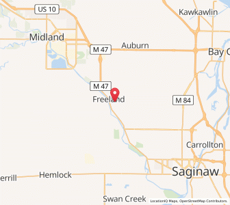 Map of 48623, Michigan