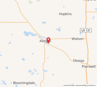 Map of 49010, Michigan