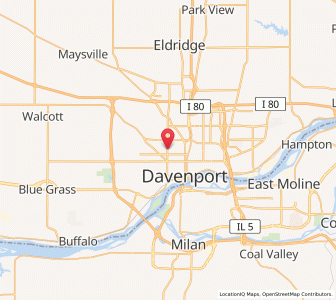 Map of 52801, Iowa