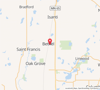 Map of 55005, Minnesota