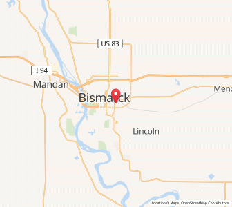 Map of 58501, North Dakota