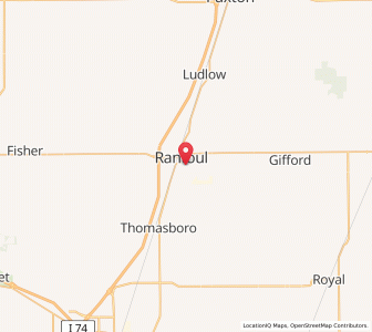 Map of 61866, Illinois