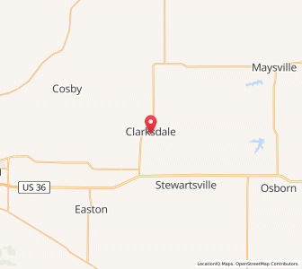 Map of 64430, Missouri