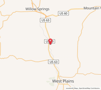 Map of 65789, Missouri