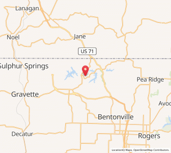Map of 72714, Arkansas
