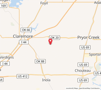 Map of 74019, Oklahoma