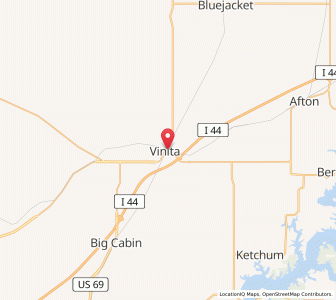 Map of 74301, Oklahoma